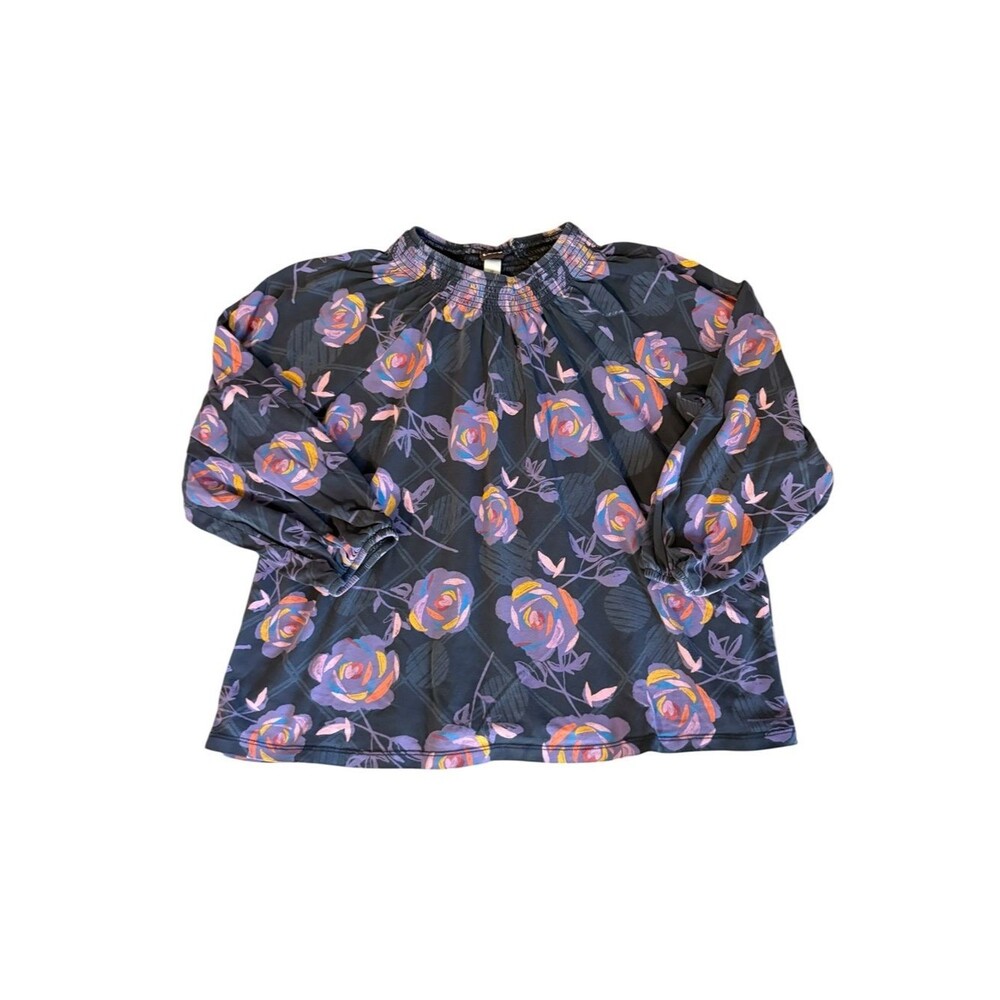Tea Collection Floral Long Sleeve Top Girls Size 10